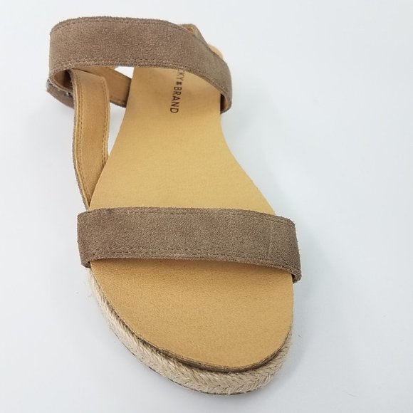 Lucky Brand Gadine Tan Suede Espadrille Sandals - Picture 11 of 13